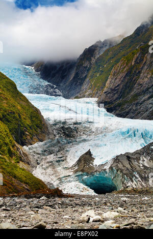 El glaciar Franz Josef, Alpes del Sur, Nueva Zelanda Foto de stock