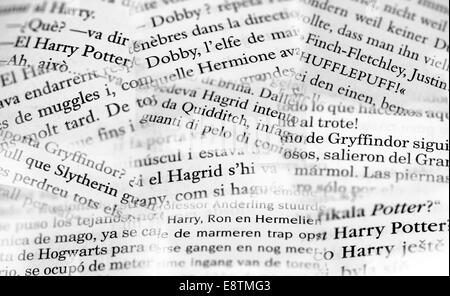 J.K. Rowling los libros de Harry Potter en la traducción. Italiano, Español,  catalán, alemán, checo Fotografía de stock - Alamy