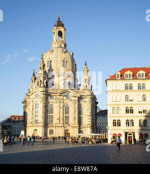 Frauenkirche y el Neumarkt, Dresde, Sajonia, Alemania