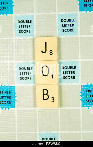 Trabajo enunciado en el Scrabble Junta.