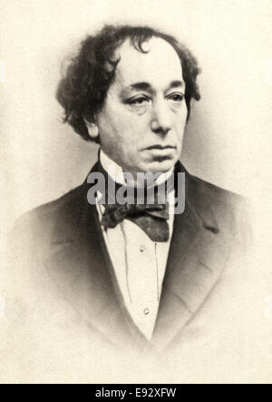 Benjamín Disraeli (1804-1881), político británico y el Primer Ministro del Reino Unido, Retrato, circa 1870 Foto de stock
