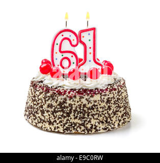 Tarta de cumpleaños con velas encendidas) número 18 Fotografía de stock -  Alamy