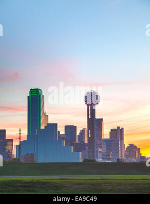 Descripción del centro de Dallas en la mañana Foto de stock