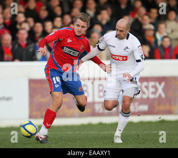 7th January 2012. FA Cup 3rd Round Football - Swindon Town Vs Wigan  Athletic. Paul Benson of Swindon Town celebrates after putting Swindon Town  2-1 up against Premiership Wigan. Photographer: Paul Roberts/OneUpTop/Alamy