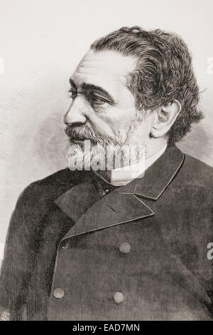 Mariano Práxedes Mateo Sagasta y escolar, 1825 - 1903. El político liberal español que sirvió ocho términos como Primer Ministro. Foto de stock
