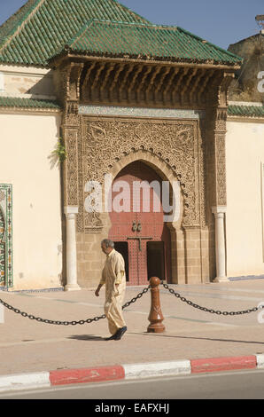 Mausoleo de Moulay Ismail, Meknes Foto de stock