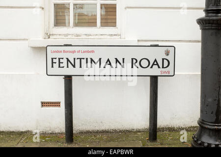 Fentiman Road calle signo Vauxhall London