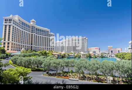 Hoteles, resorts y casinos en Las Vegas Blvd, Las Vegas, Nevada. Foto de stock