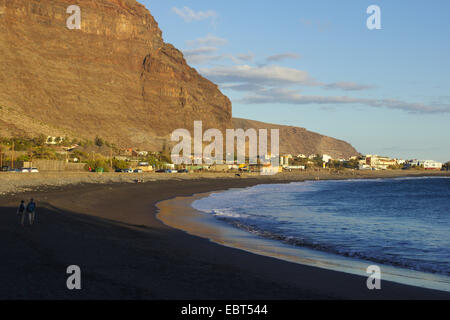 El paisaje de la costa de la Playa de Valle Gran Rey La Gomera, Islas Canarias Foto de stock