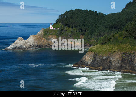 Heceta Head Lighthouse en la costa de Oregon Foto de stock