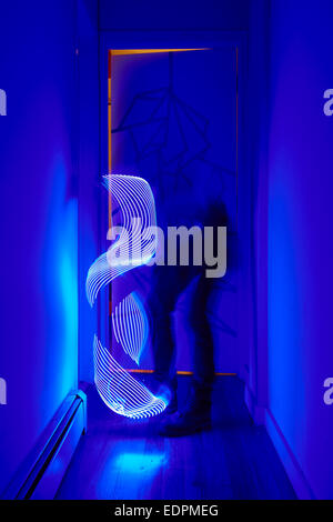 Luz de caprichosas formas de pintura con luz led stick