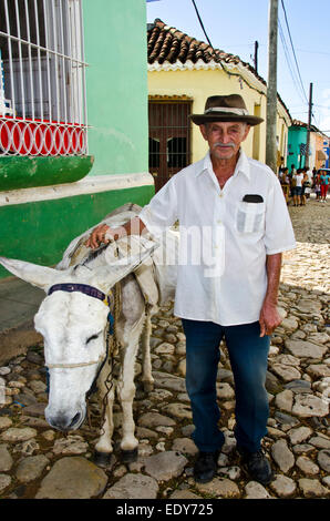 Vaquero cubano en Trinidad, Cuba Foto de stock