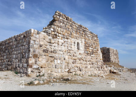 Ruinas del castillo de Kerak, un castillo de los cruzados, construido en 1140, en ese momento Crac des moabitas, Al Karak o Kerak, Jordania Foto de stock