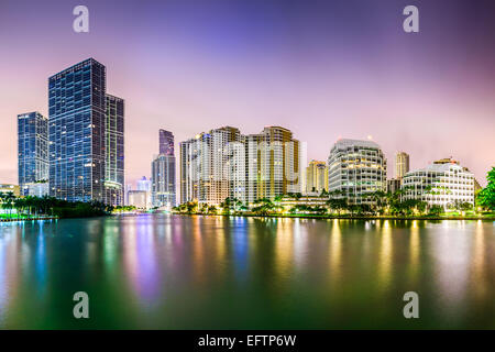 El horizonte de la ciudad de Miami, Florida. Foto de stock