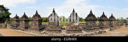 Plaosan templo budista en Yogyakarta, Indonesia Foto de stock