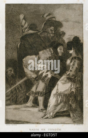 Francisco de Goya (1746-1828). Caprichos. Placa 6. Nadie se conoce a sí mismo. El Museo del Prado. Madrid. España.