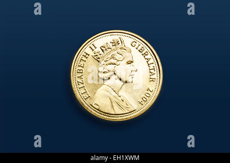 Moneda de 1 libra de Gibraltar Foto de stock