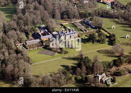 Vista aérea de Holdenby House cerca de Northampton, Reino Unido Foto de stock