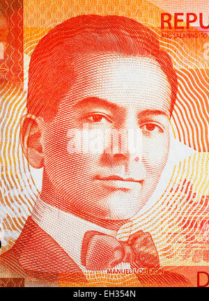 Manuel L. Quezon desde 20 piso banknote, Filipinas, 2010 Foto de stock