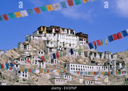 Tikse Gompa monasterio budista, el valle de Leh, Ladakh, India Foto de stock