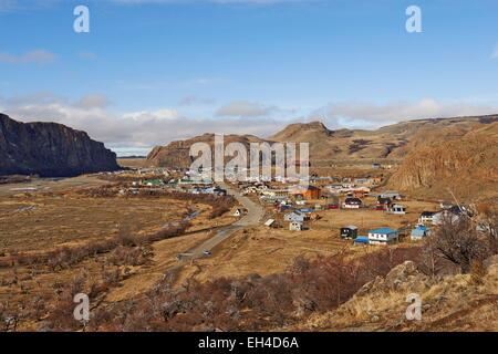 Argentina, Patagonia, Santa Cruz, El Chalten village en invierno