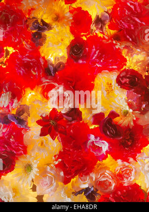 Foto presenta un patrón de flores coloridas Foto de stock