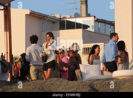 Elisabetta Canalis y novio Brian Perri visitar Villa Mosca antes de su boda allí el sábado (13Sep14) incluye: Elisabetta Canalis donde: Cerdeña, Italia cuando: 12 Sep 2014