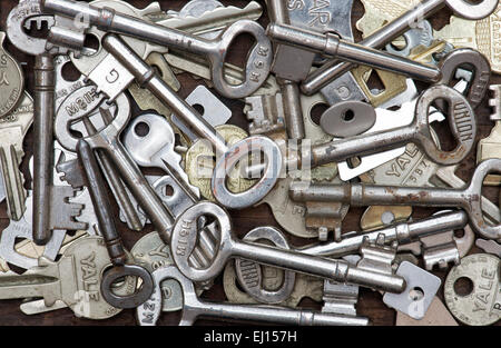 Antiguo patrón de claves desde arriba Foto de stock