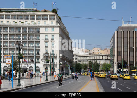 Grecia Atenas Syntagma Square Grande Bretagne Foto de stock