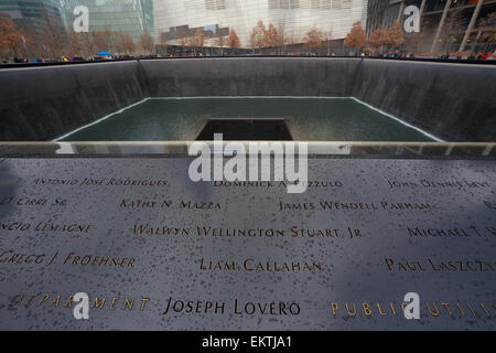 WTC Memorial Plaza, Manhattan, Nueva York. Foto de stock