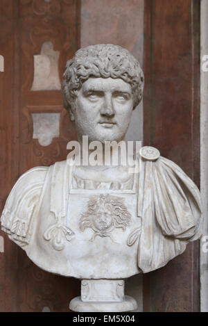 Lucius Verus (130-169 DC). Emperador romano del 161-169. Nerva-Antonine dinastía. Busto. Museo Nacional Romano. Altemps. Roma Foto de stock