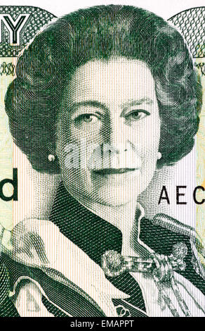 La reina Isabel II (nacido en 1926) en 5 dólares billetes ...