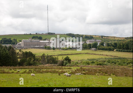 La prisión de Dartmoor en Princetown, parque nacional de Dartmoor, Devon, Inglaterra, Reino Unido. Foto de stock