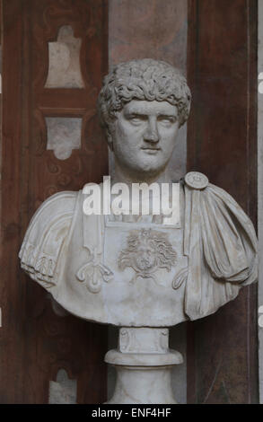 Lucius Verus (130-169 DC). El emperador romano 161-169. Nerva-Antonine dinastía. Busto. Museo Nacional Romano. Palacio Altemps. Roma. Foto de stock