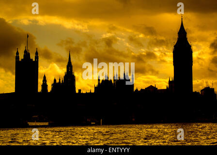 Las casas del parlamento, Westminster, London, Sunset