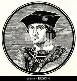 Carlos VIII de Francia (1470 - 1498). Monarca de la casa de Valois quien gobernó como rey de Francia desde 1483 hasta su muerte en 1498. Basada en la obra de Andrea Solari (1460-1524). Herbert Norris artista falleció 1950 - pueden requerir la autorización de los derechos de autor Foto de stock