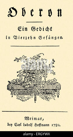 Oberon por Christoph Martin Wieland, 1780. El poeta alemán: 5 de septiembre de 1733 - 20 de enero de 1813. Foto de stock