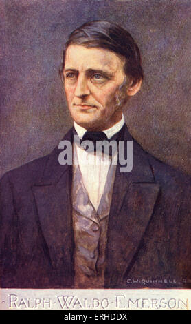 Ralph Waldo-Emerson americano, ensayista, poeta y filósofo, 1803-1882. Foto de stock