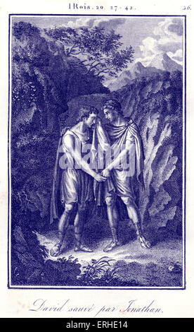 Biblia, David y Jonathan naciones. Amistad amenazada por Jonathan 's padre  rey Saúl. Reyes Fotografía de stock - Alamy