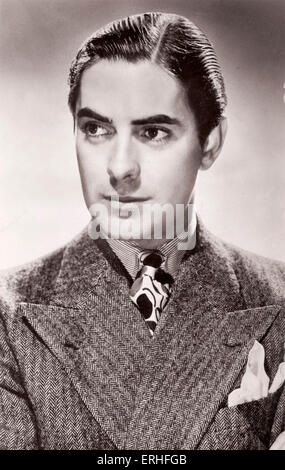 Tyrone Power - retrato. Actor estadounidense, el 5 de mayo de 1914 - 15 de noviembre de 1958 - foto: la Metro-Goldwyn-Mayer. Foto publicidad