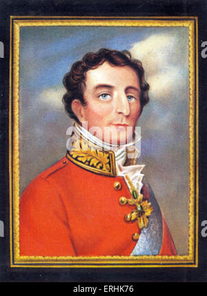 Arthur Wellesley, primer duque de Wellington. Retrato del soldado británico ans estadista. El 1 de mayo de 1769 - 14 de septiembre de 1852 Foto de stock