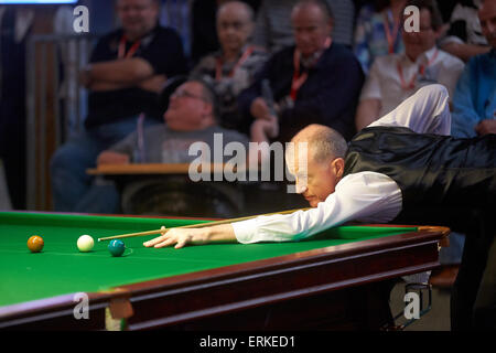 Snooker Steve Davis, leyenda, partido de exhibición de Vallendar, Renania-Palatinado, Alemania Foto de stock