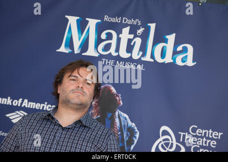 Los Angeles, Estados Unidos. 07 de junio de 2015. Jack Black en el 'Matilda' Musical de la apertura en el Ahmanson Theatre de Los Angeles, CA, EE.UU. el 7 de junio de 2015 Crédito: Kayte Deioma/Alamy Live News
