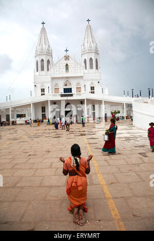 Iglesia de Nuestra Señora de la buena salud llamado nuestra señora de vailankanni ; Vailankanni Nagapattinam Nagappattinam Velanganni ;