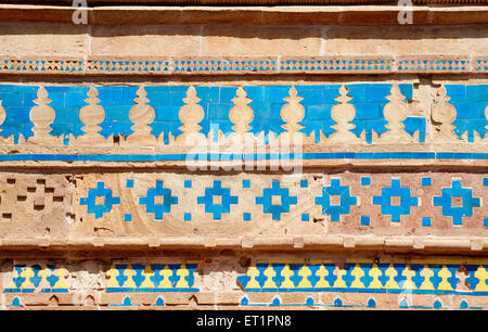 Los murales de pared de Palacio Man Mandir Gwalior ; ; ; de Madhya Pradesh, India Foto de stock