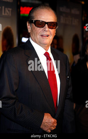 Jack Nicholson en Los Angeles estreno de 'La cuchara lista" se celebró en el ArcLight Cinemas en Hollywood el 16 de diciembre de 2007. Foto de stock