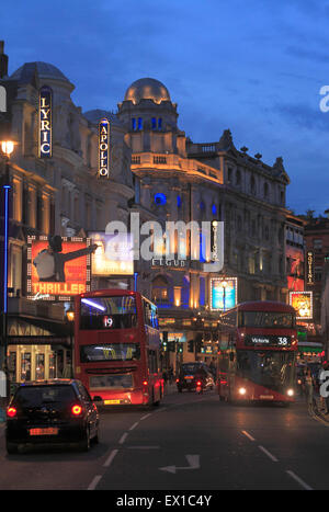 Shaftesbury Avenue teatros de West End en Londres.