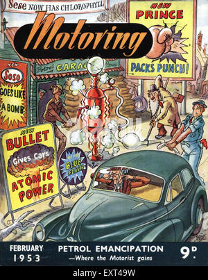 1950 La portada de la revista de automovilismo británico Foto de stock