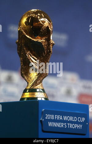 San Petersburgo, Rusia. 24 de julio de 2015. El trofeo de la Copa Mundial de la FIFA. Crédito: Sergei Fadeichev/TASS/Alamy Live News