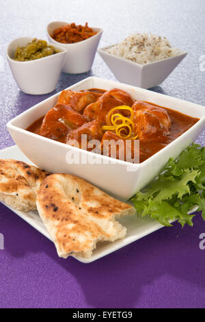 Pollo tikka masala curry indio Foto de stock